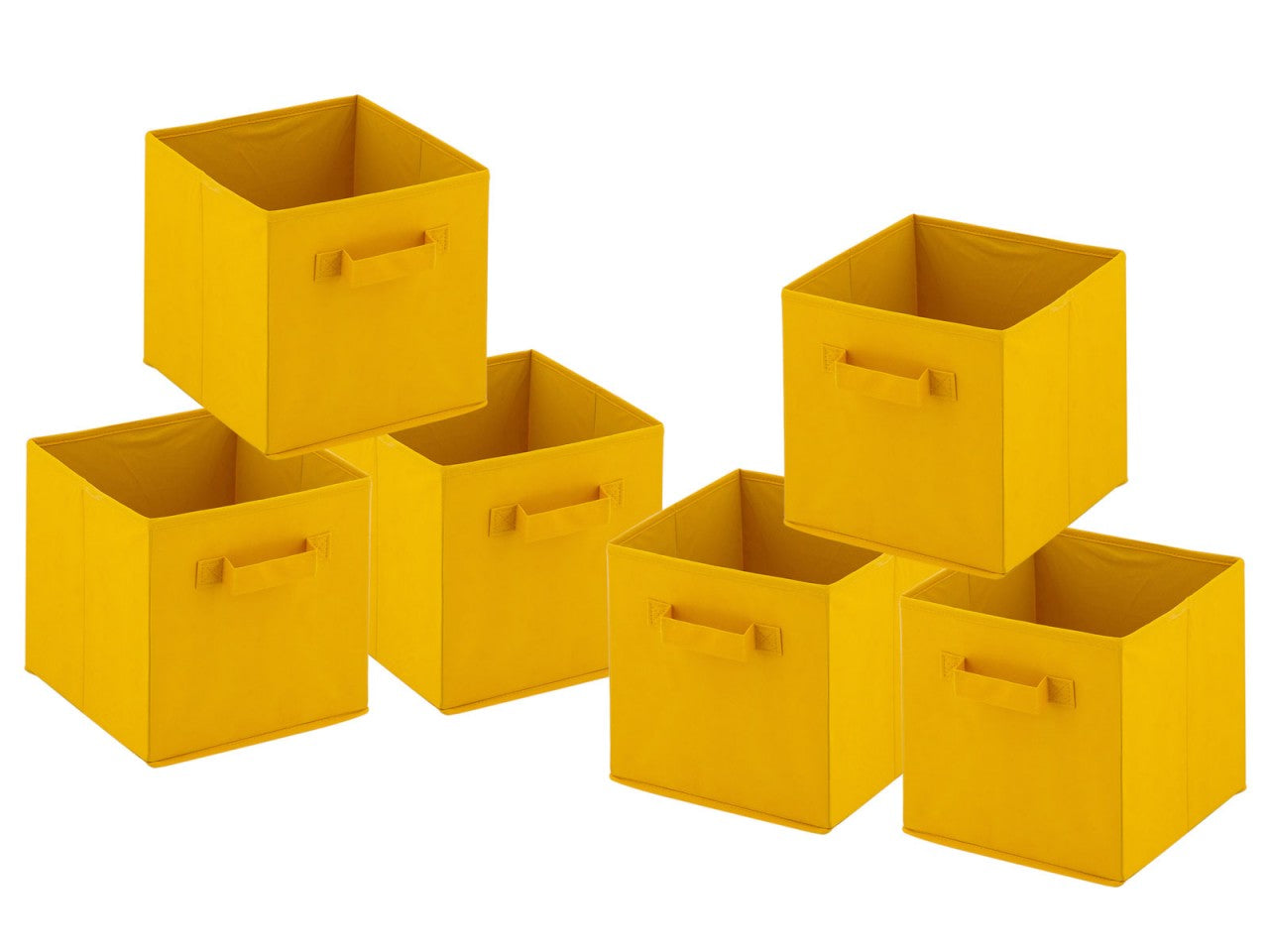 SVJ Opvouwbare Opbergbox Vierkant - 27x28x27 cm - Blauw - Set van 6