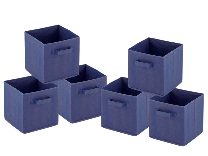 SVJ Opvouwbare Opbergbox Vierkant - 27x28x27 cm - Zwart - Set van 6