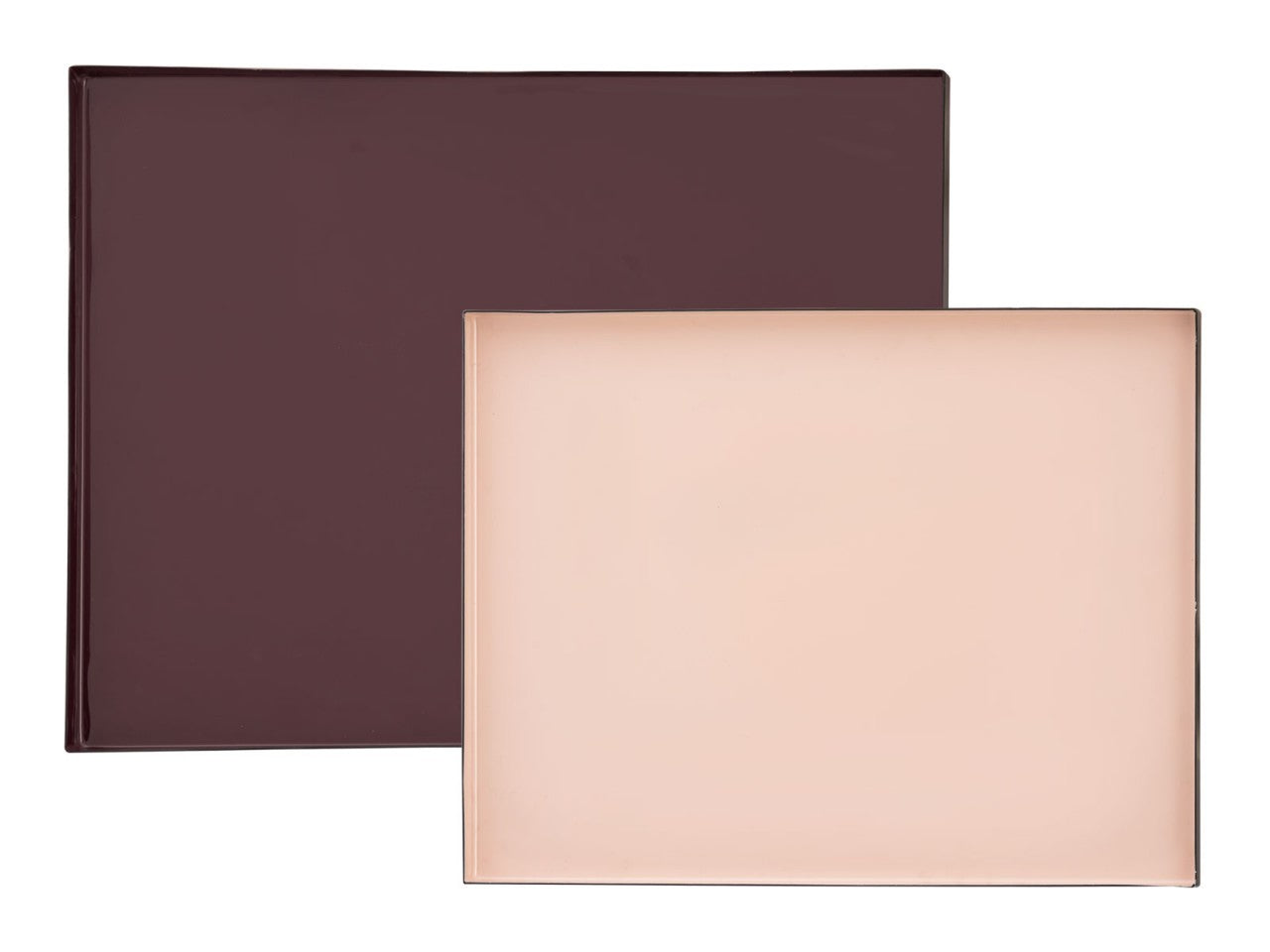 SVJ Bijzettafel Rechthoekig - 36x48x50 cm - Paars/Roze - Bruin - Set van 2