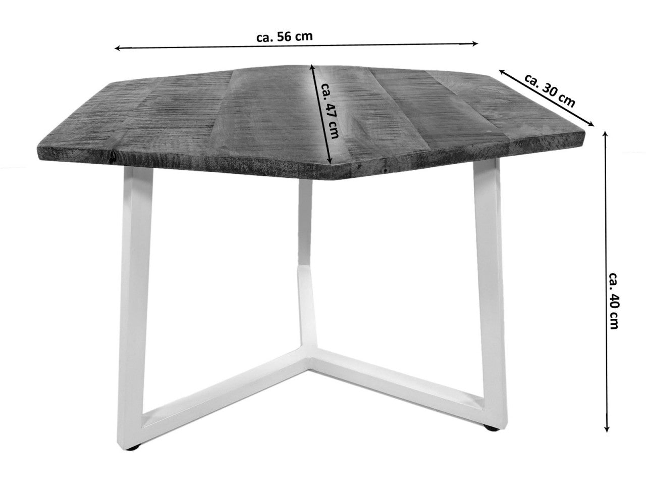 SVJ Salontafel Rechthoekig - 47 x 56 x 40 cm - Metaal - Bruin