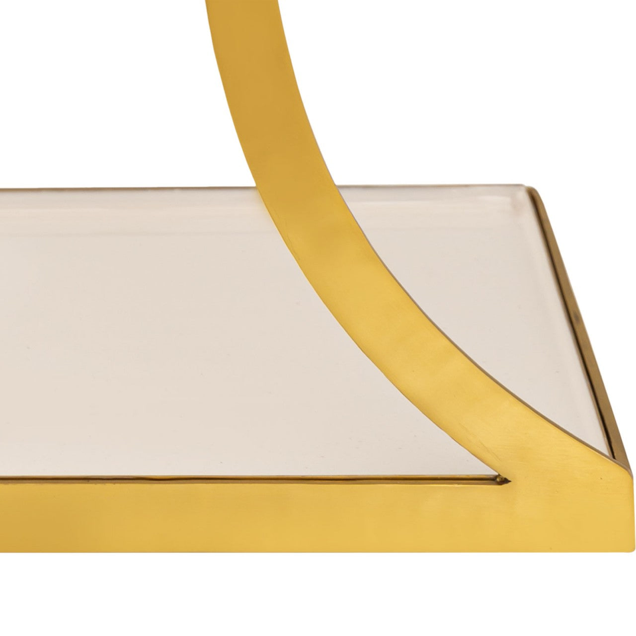 SVJ Bijzettafel Vierkant - 30 x 40 x 45 cm - Metaal - Wit/Goud