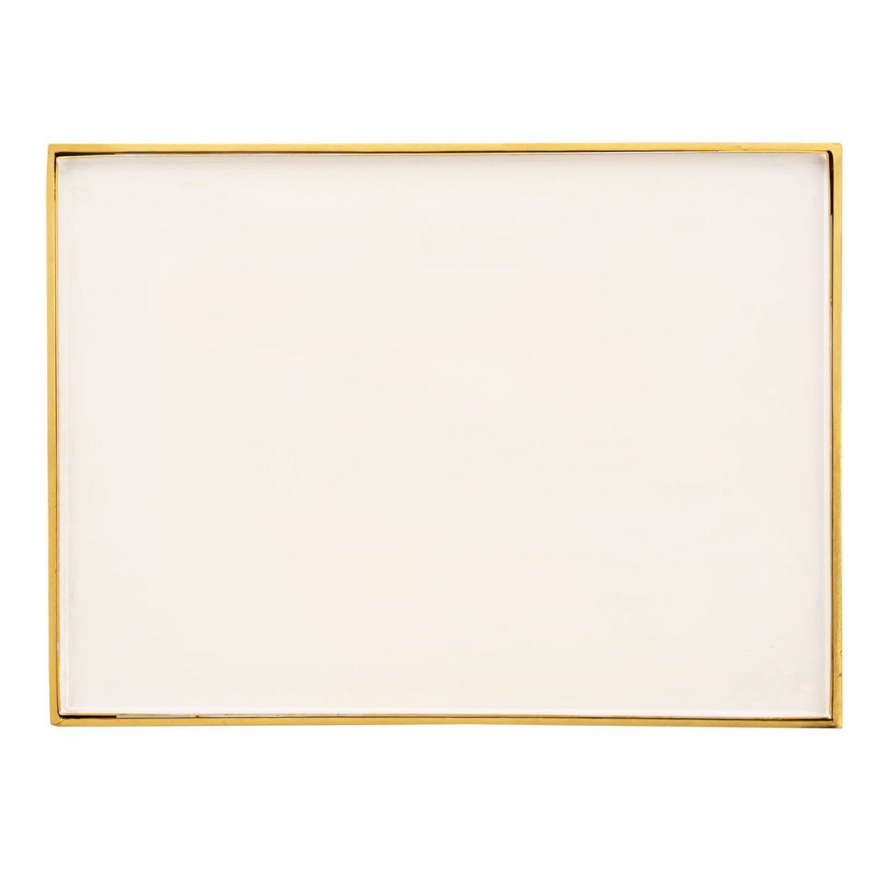 SVJ Bijzettafel Vierkant - 30 x 40 x 45 cm - Metaal - Wit/Goud