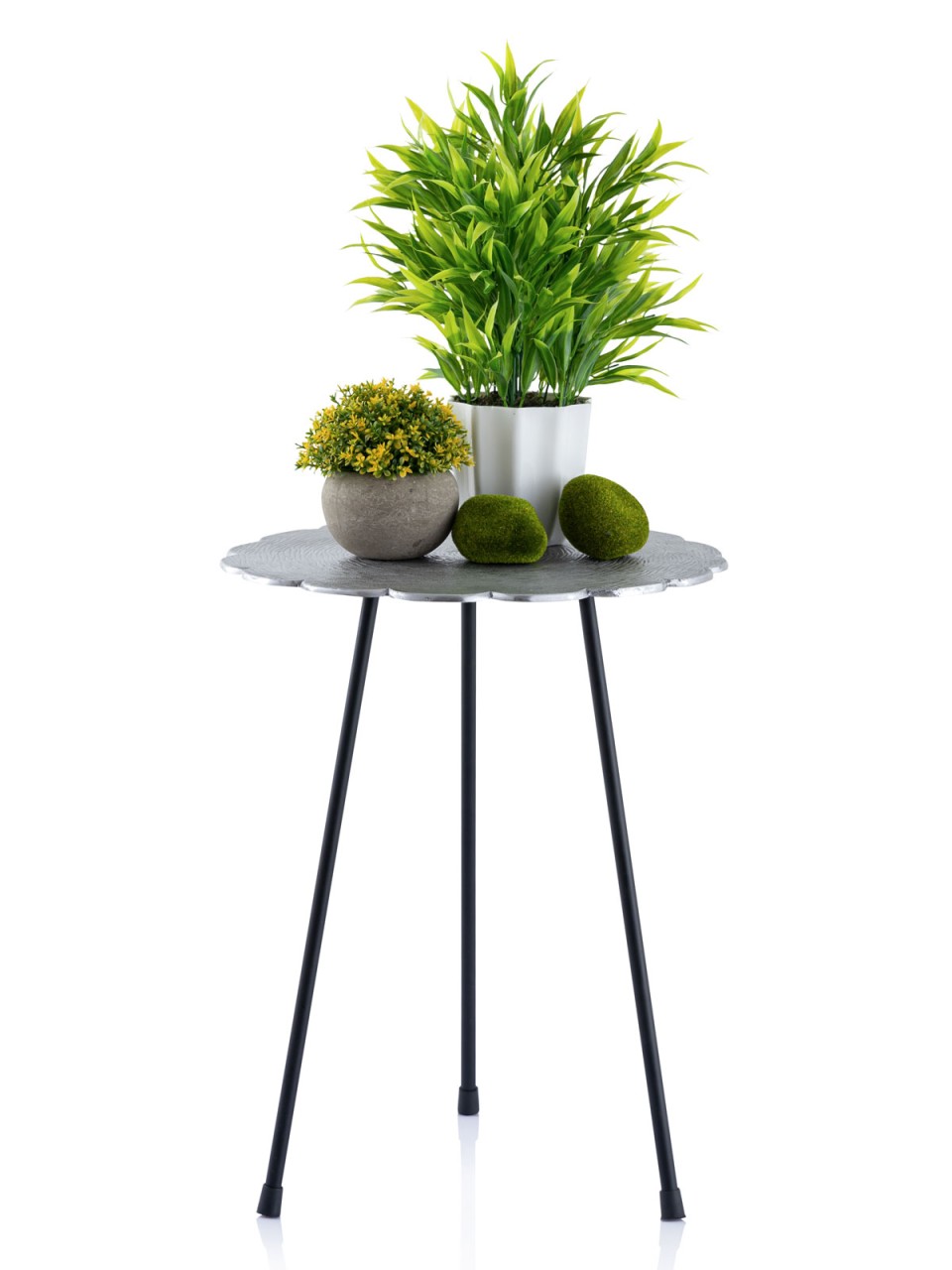 SVJ Bijzettafel Rond - 35 x 37 x 45 cm - Aluminium - Zilver