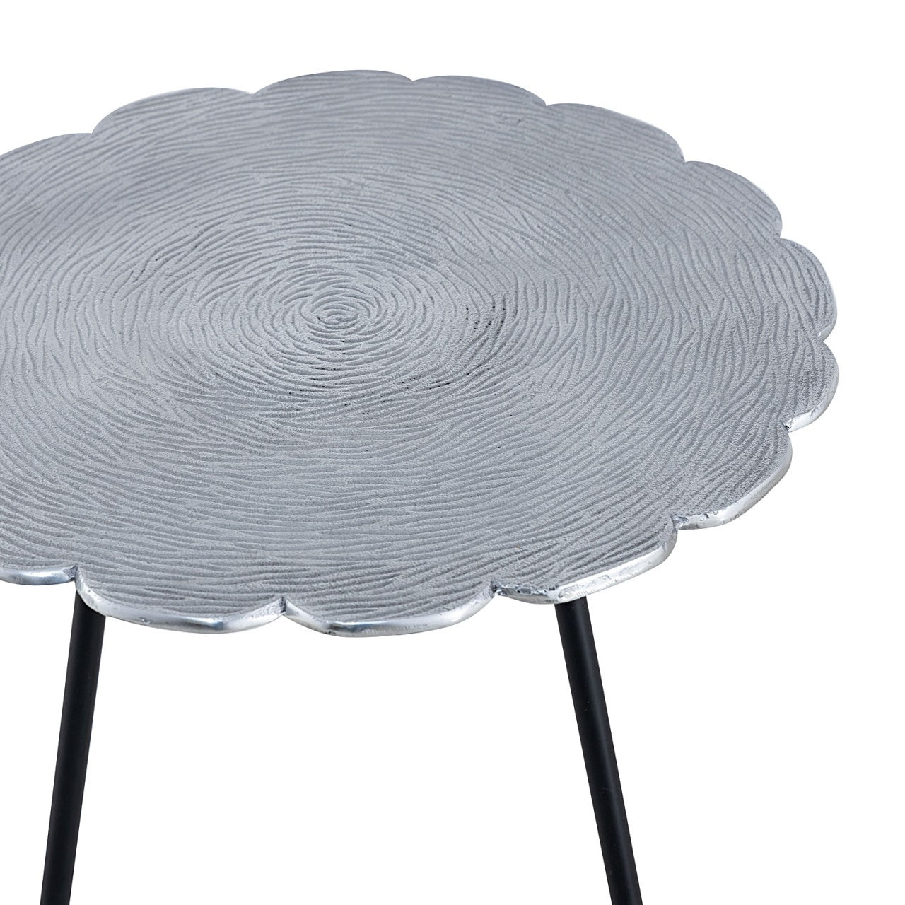 SVJ Bijzettafel Rond - 35 x 37 x 45 cm - Aluminium - Zilver