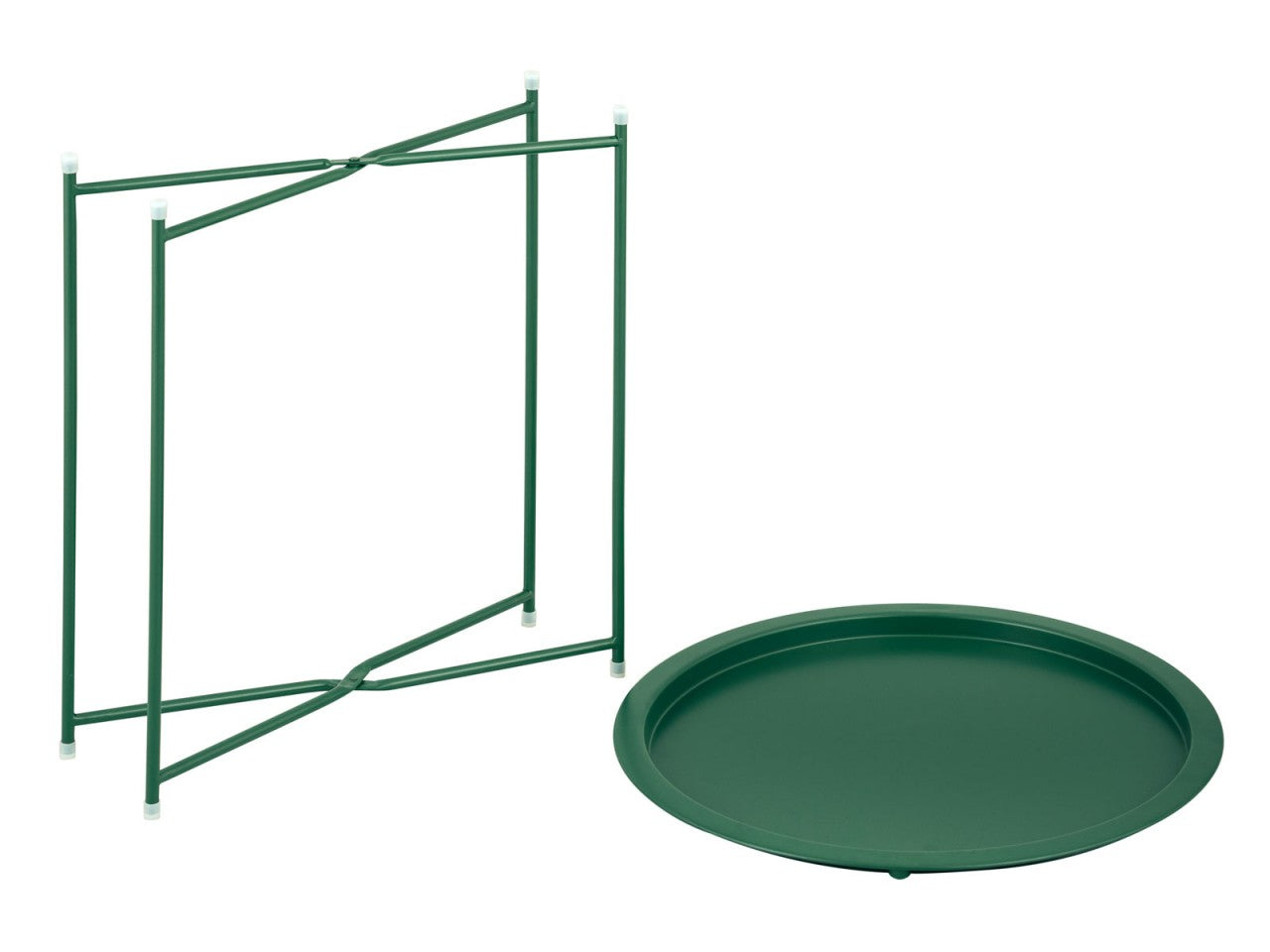 SVJ Bijzettafel Rond - 47 x 47 x 51 cm - Metaal - Olijfgroen