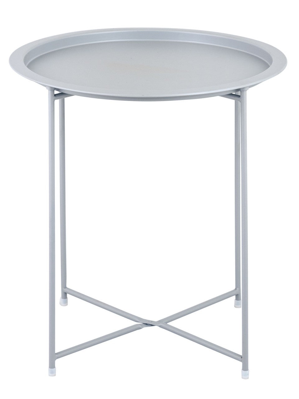SVJ Bijzettafel Rond - 47 x 47 x 51 cm - Metaal - Lichtgrijs