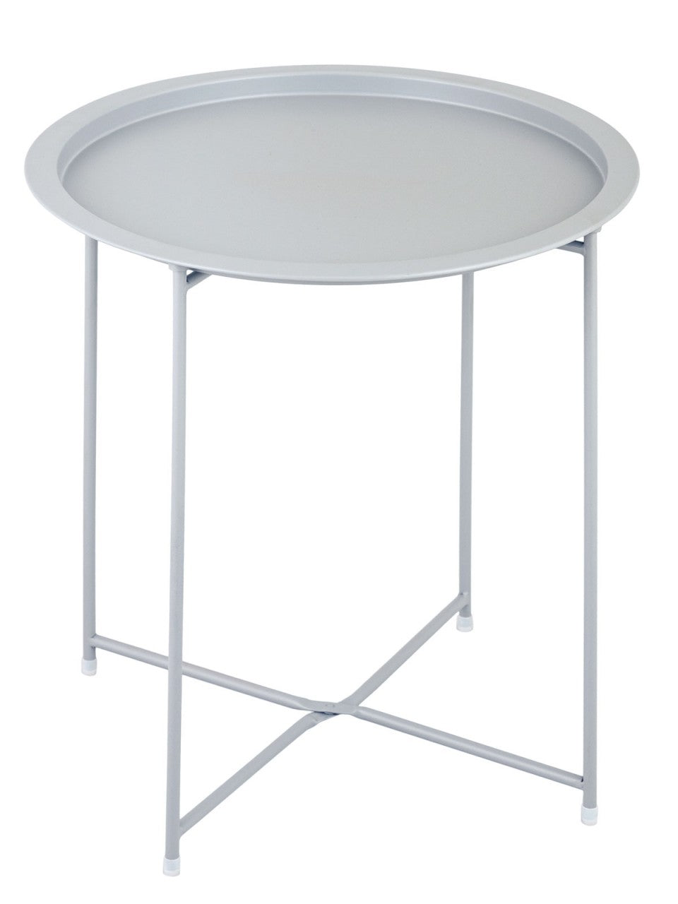 SVJ Bijzettafel Rond - 47 x 47 x 51 cm - Metaal - Lichtgrijs