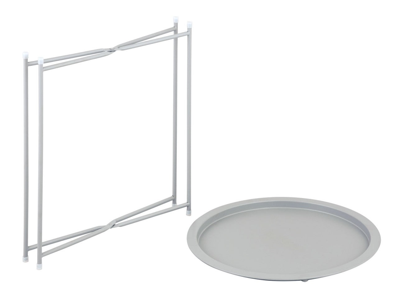 SVJ Bijzettafel Rond - 47 x 47 x 51 cm - Metaal - Lichtgrijs