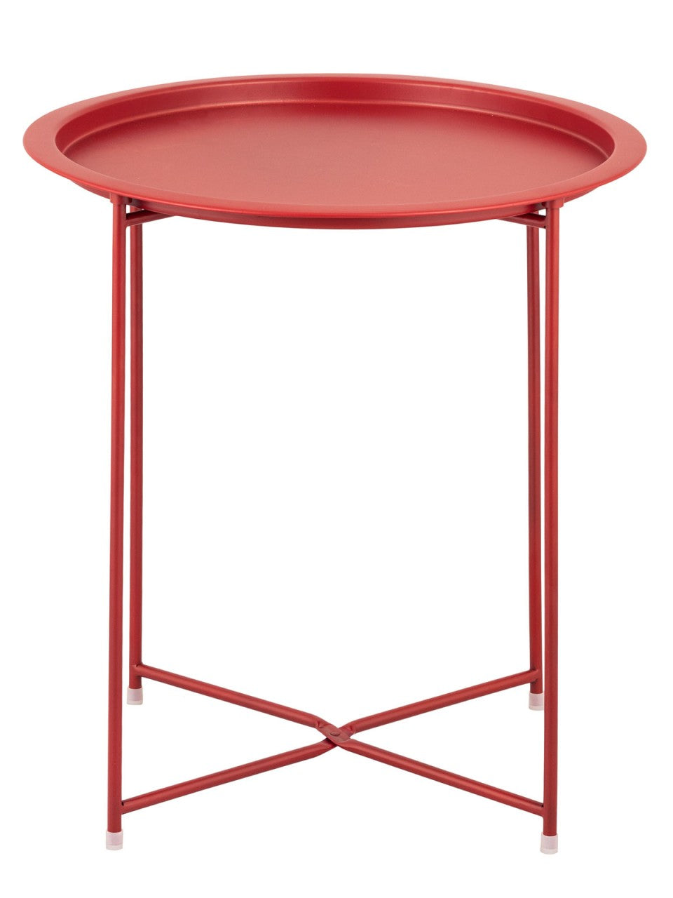 SVJ Bijzettafel Rond - 47 x 47 x 51 cm - Metaal - Rood