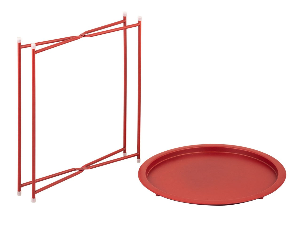 SVJ Bijzettafel Rond - 47 x 47 x 51 cm - Metaal - Rood