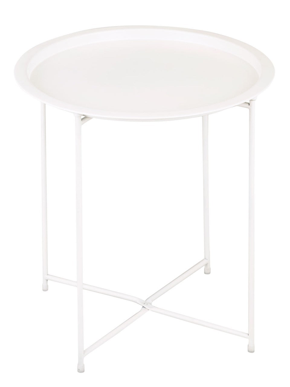 SVJ Bijzettafel Rond - 47 x 47 x 51 cm - Metaal - Wit
