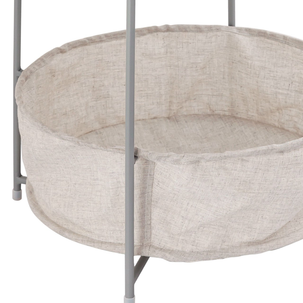 SVJ Bijzettafel Rond - 47 x 47 x 51 cm - Metaal - Lichtgrijs