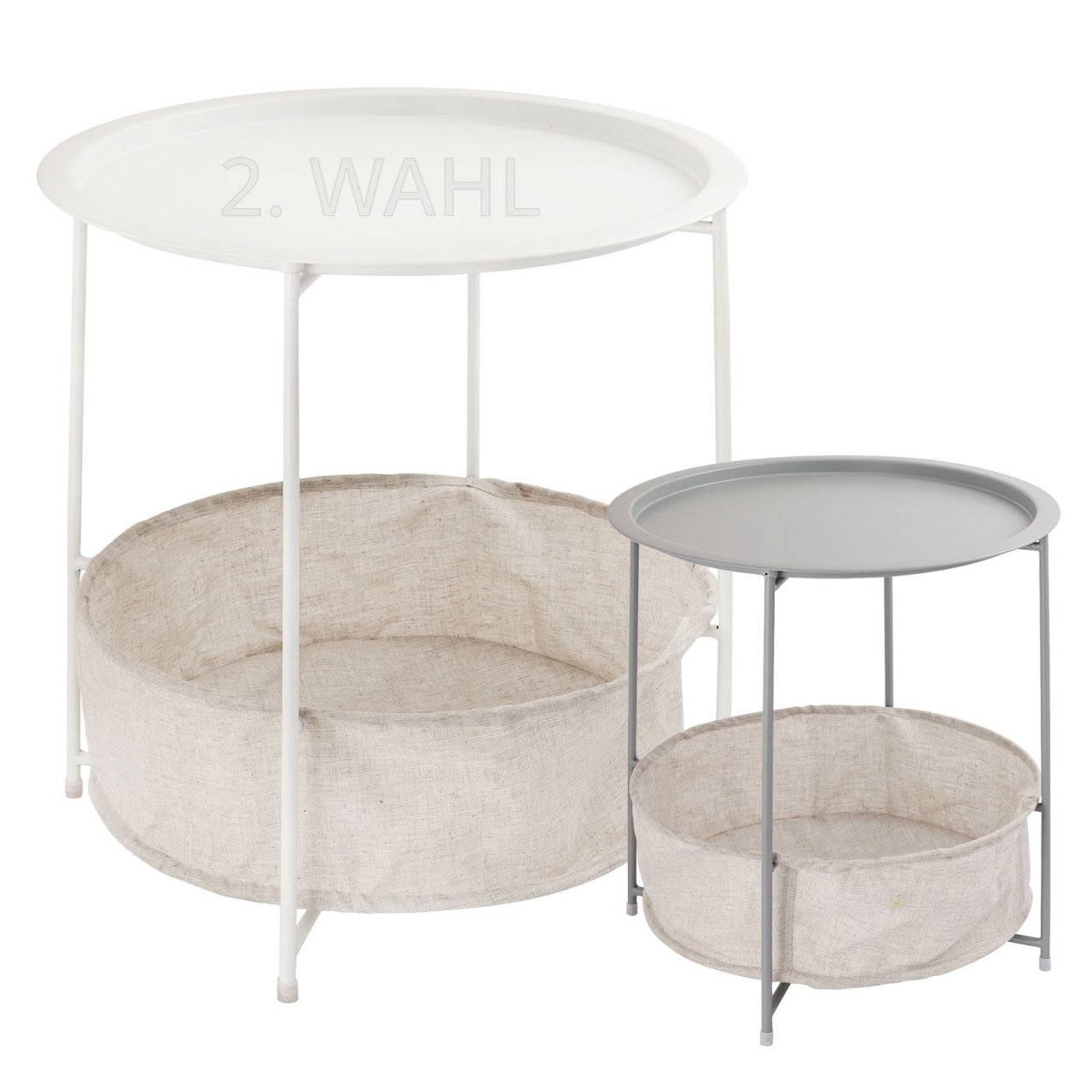 SVJ Bijzettafel Rond - 47 x 47 x 51 cm - Metaal - Wit