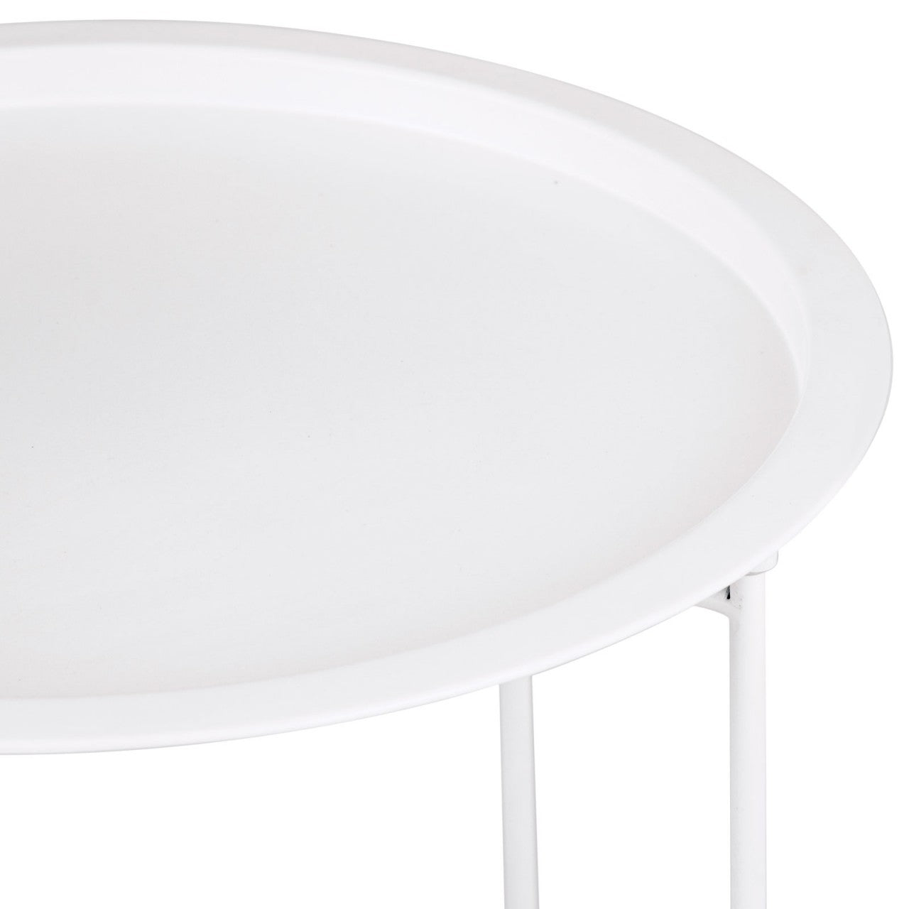 SVJ Bijzettafel Rond - 47 x 47 x 51 cm - Metaal - Wit