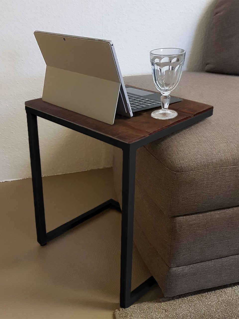 SVJ Bijzettafel Rechthoekig - 30x40x48 cm - Metaal - Zwart - Set van 2