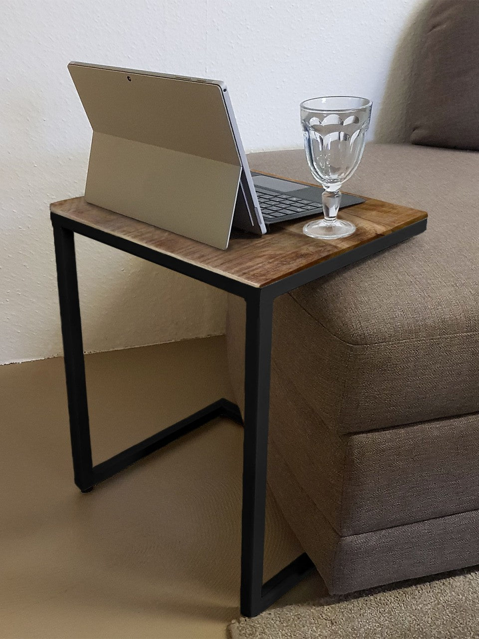 SVJ Bijzettafel Rechthoekig - 30x40x48 cm - Metaal - Zwart - Set van 2