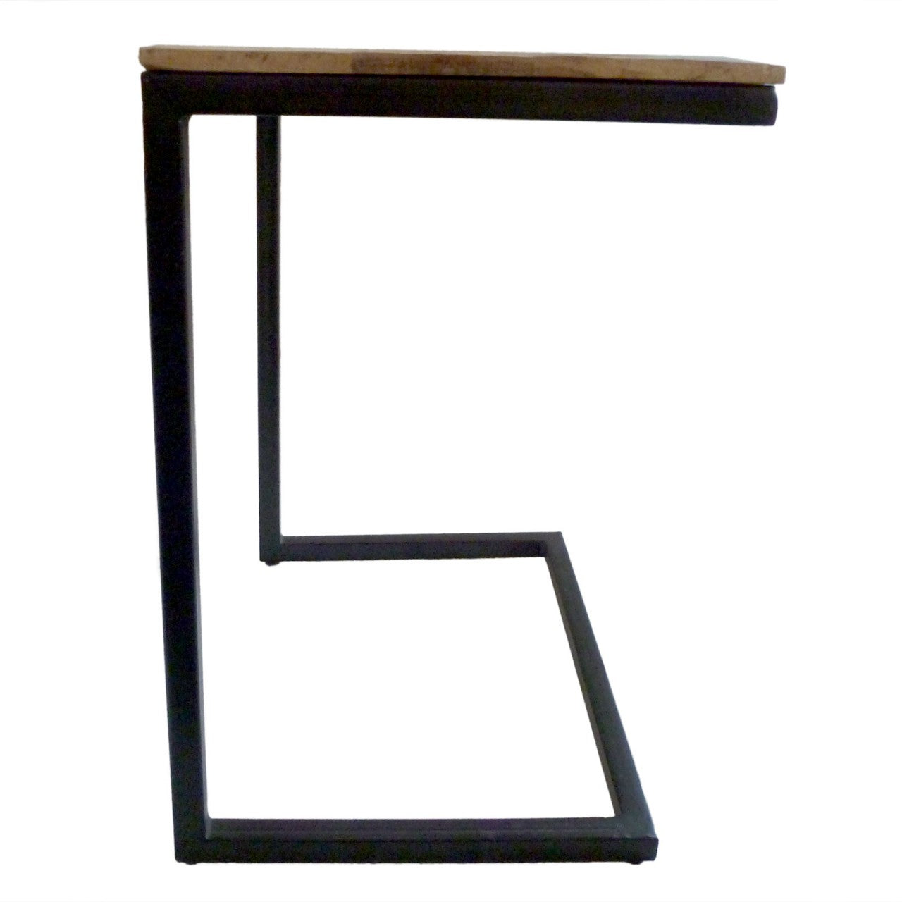 SVJ Bijzettafel Rechthoekig - 30x40x48 cm - Metaal - Zwart - Set van 2