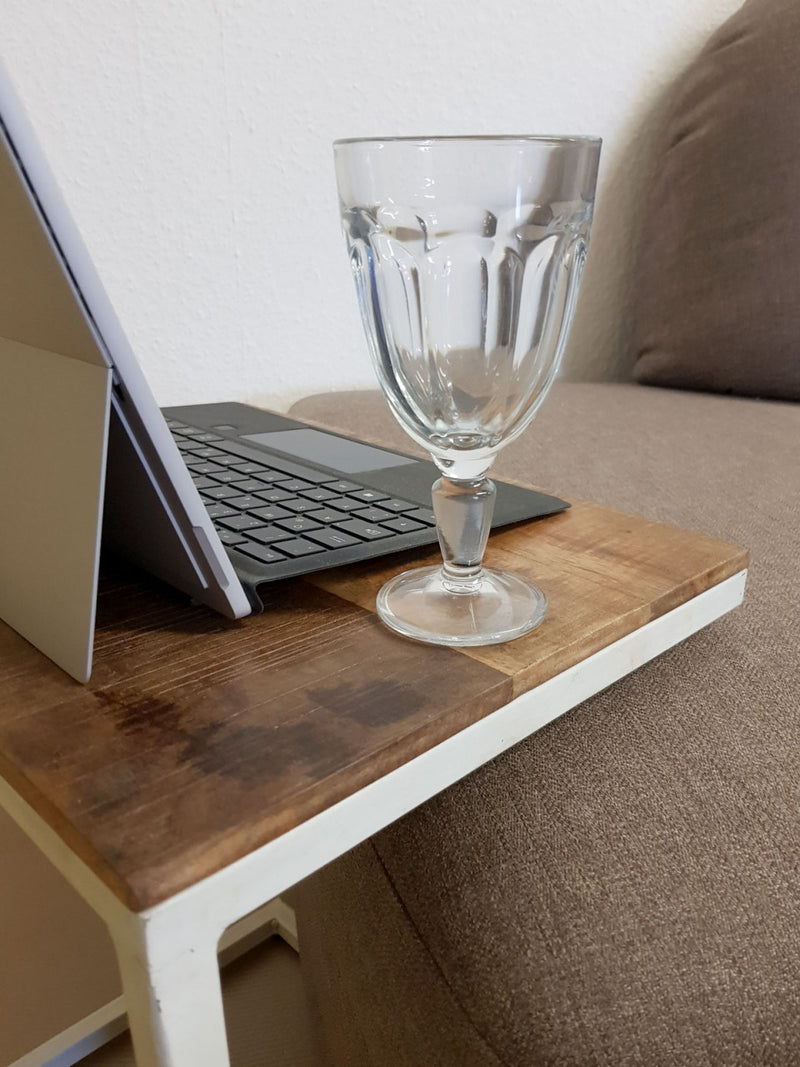 SVJ Bijzettafel Rechthoekig - 30x40x48 cm - Metaal - Wit - Set van 2