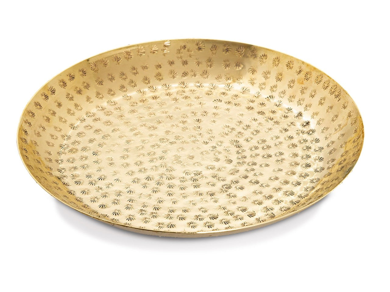 SVJ Schaal Rond - 28 x 28 x 3 cm - Aluminium - Goud