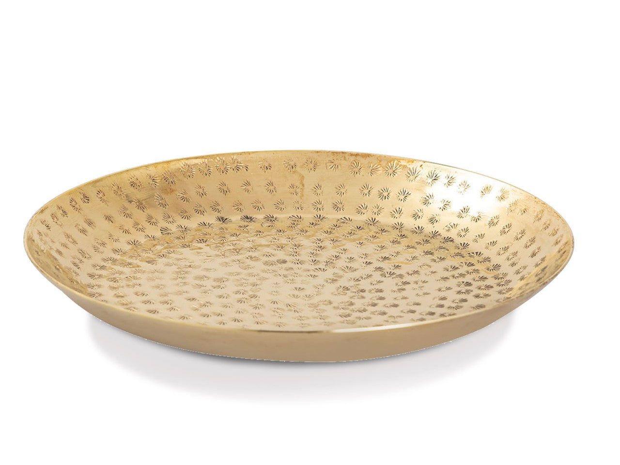SVJ Schaal Rond - 28 x 28 x 3 cm - Aluminium - Goud