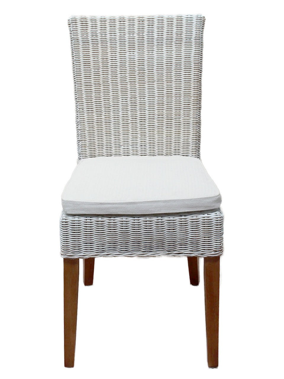 SVJ Eetkamerstoelen - 60x48x98 cm - Rotan - Wit - Set van 6