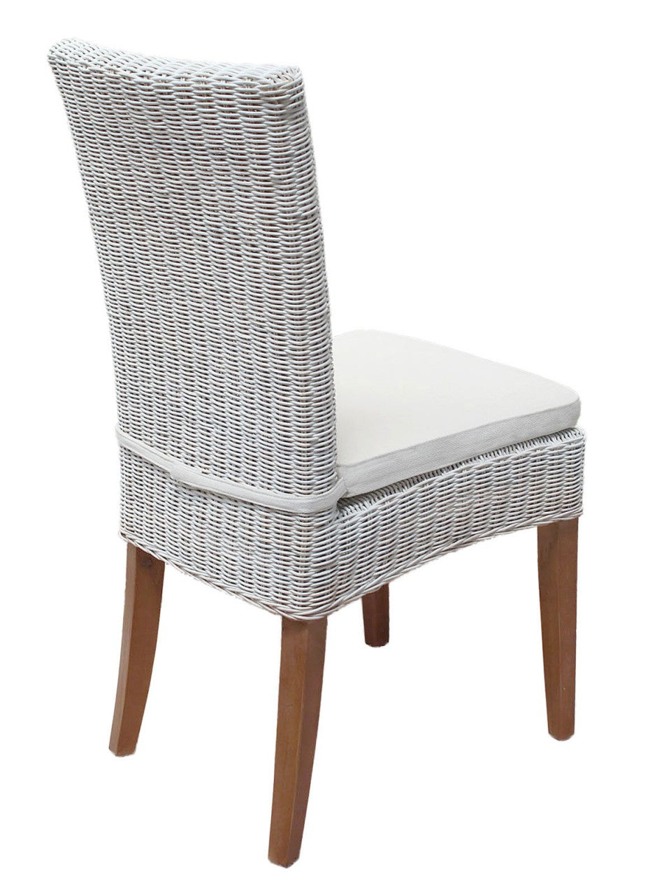 SVJ Eetkamerstoelen - 60x48x98 cm - Rotan - Wit - Set van 6