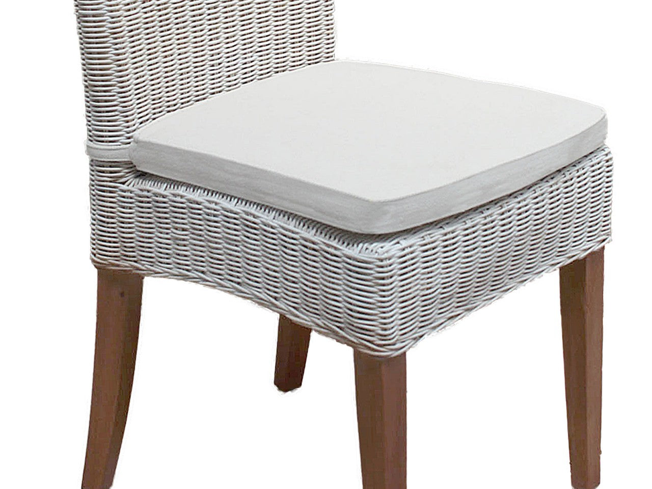 SVJ Eetkamerstoelen - 60x48x98 cm - Rotan - Wit - Set van 6