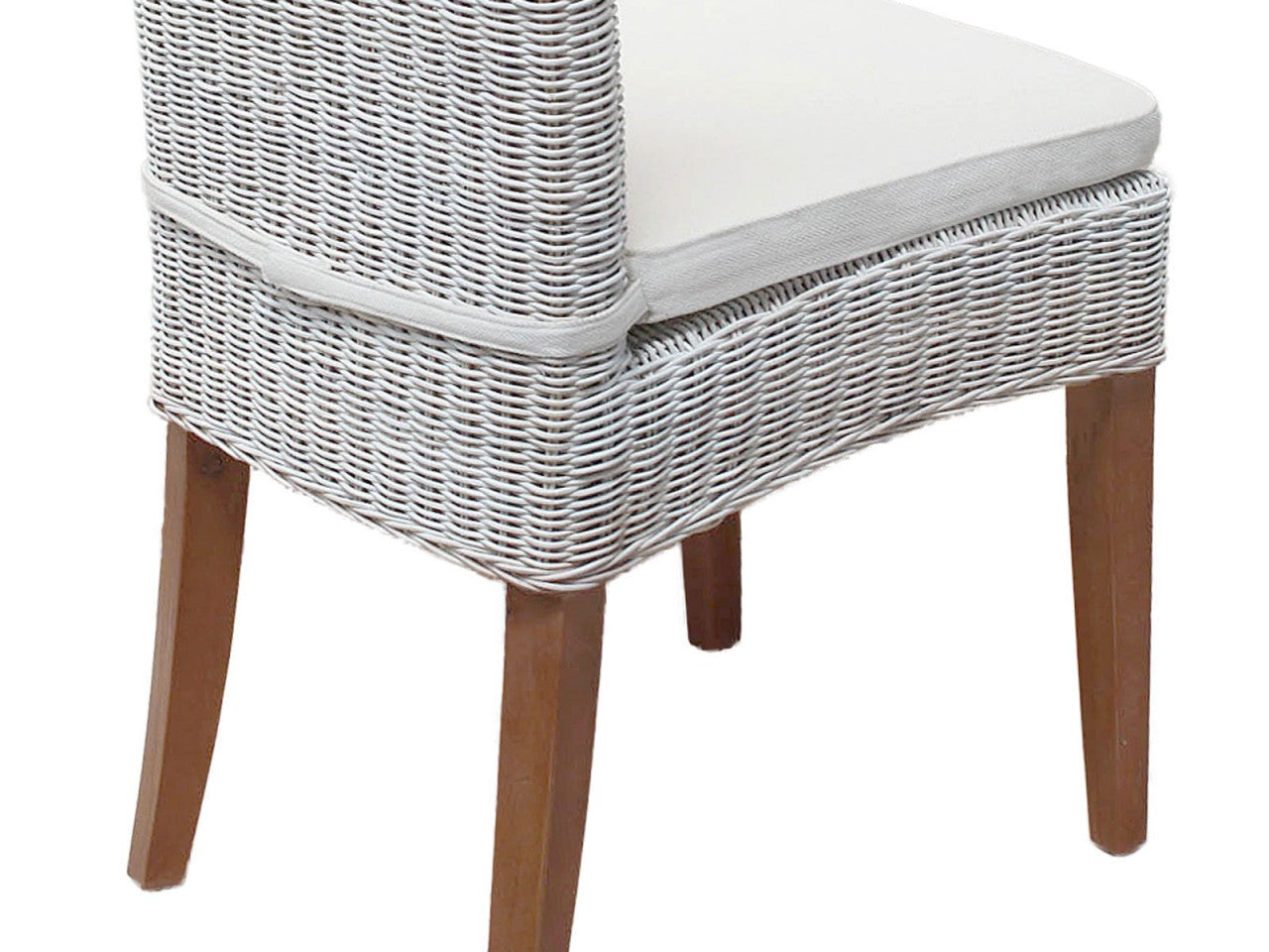 SVJ Eetkamerstoelen - 60x48x98 cm - Rotan - Wit - Set van 6