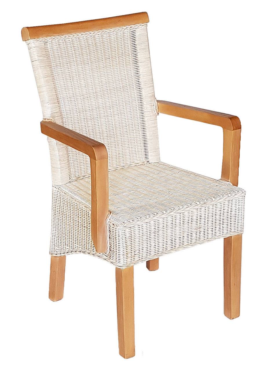 SVJ Eetkamerstoelen Rechthoekig - 47x54x97 cm - Wit/Bruin - Set van 2