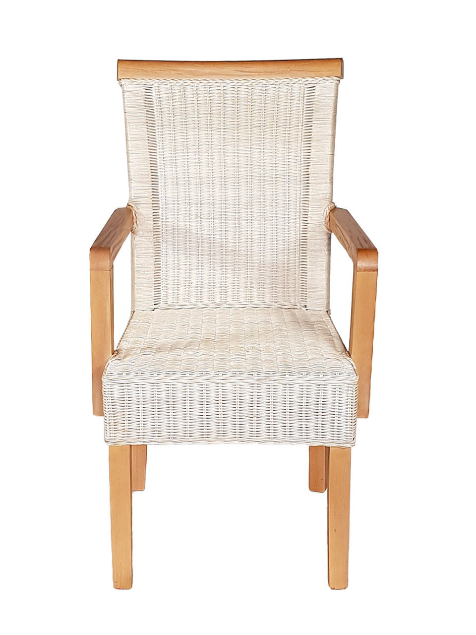 SVJ Eetkamerstoelen Rechthoekig - 47x54x97 cm - Wit/Bruin - Set van 2