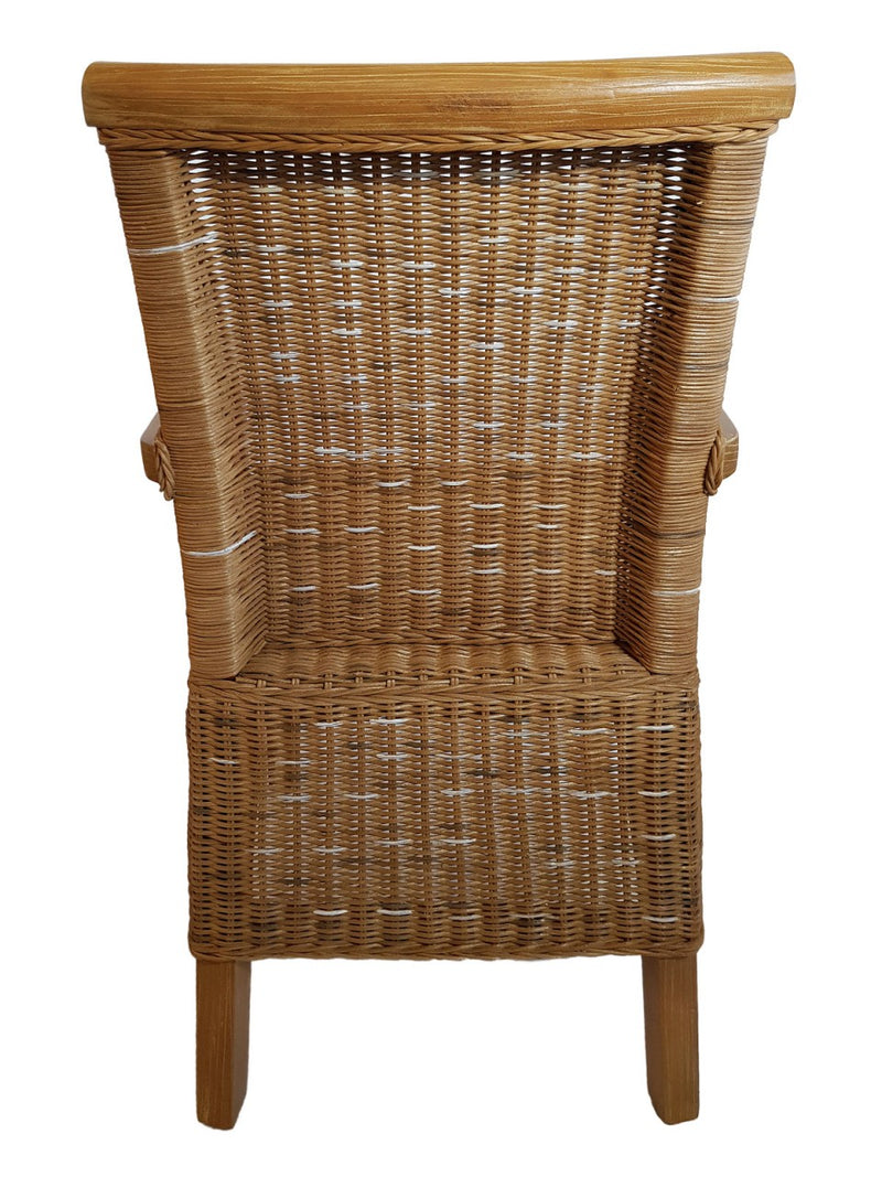 SVJ Eetkamerstoel Rechthoekig - 57 x 54 x 97 cm - Rotan - Bruin