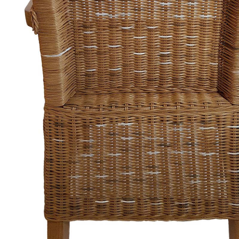 SVJ Eetkamerstoel Rechthoekig - 57 x 54 x 97 cm - Rotan - Bruin