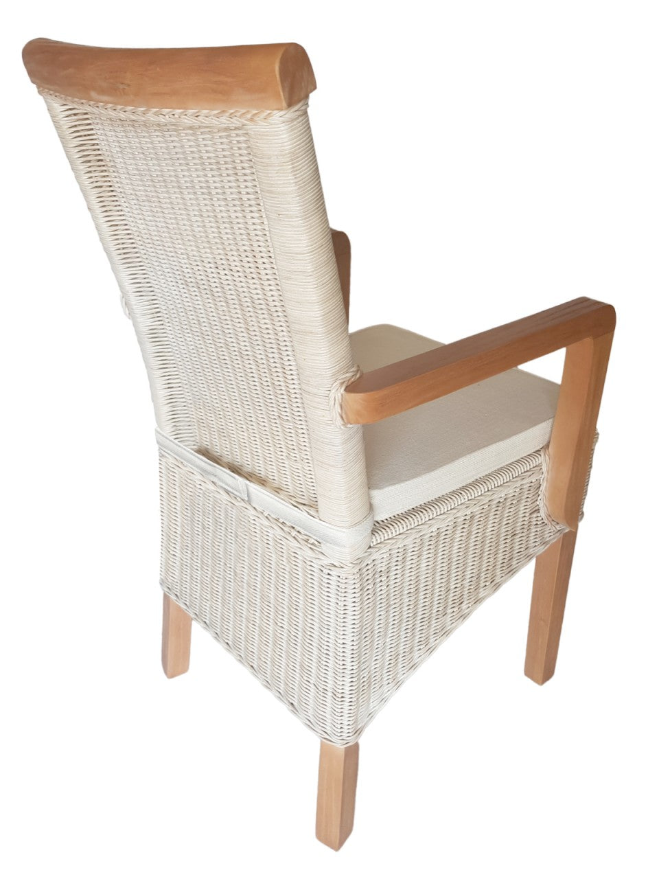 SVJ Eetkamerstoel Rechthoekig - 57 x 54 x 97 cm - Rotan - Wit