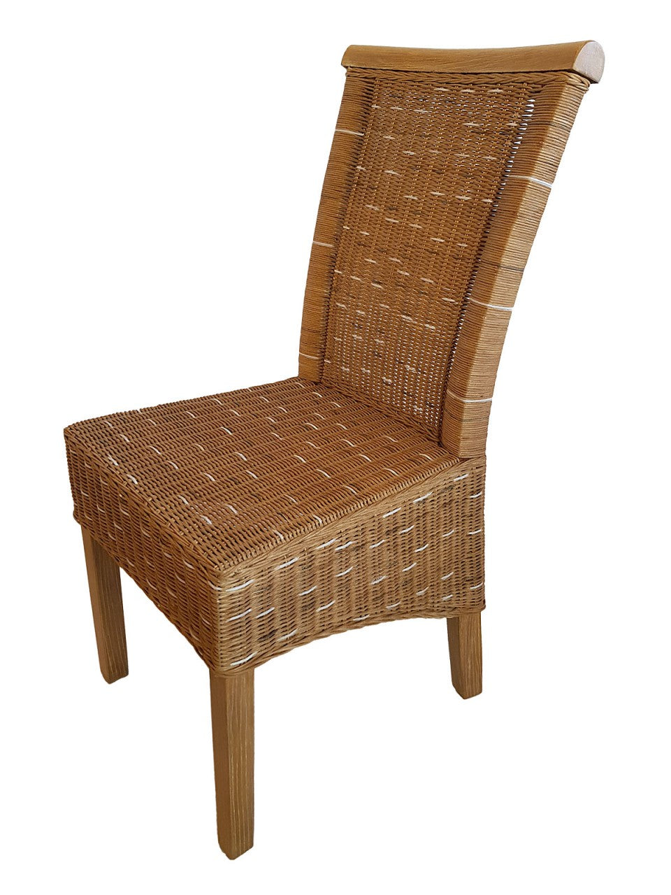 SVJ Eetkamerstoel Rechthoekig - 54 x 47 x 97 cm - Rotan - Bruin