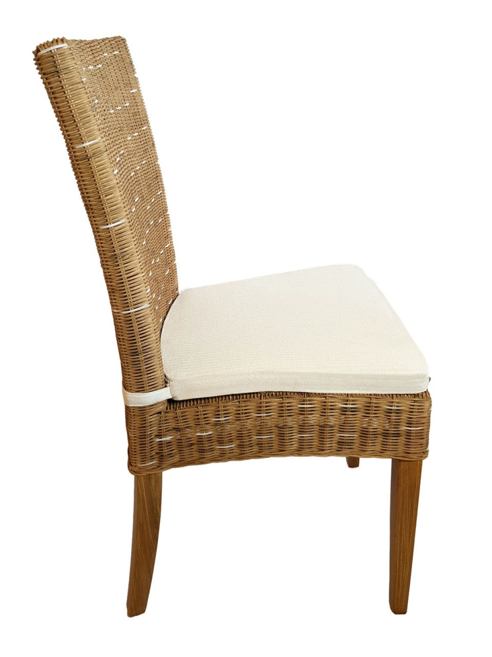 SVJ Eetkamerstoel Rechthoekig - 60 x 48 x 98 cm - Rotan - Lichtbruin