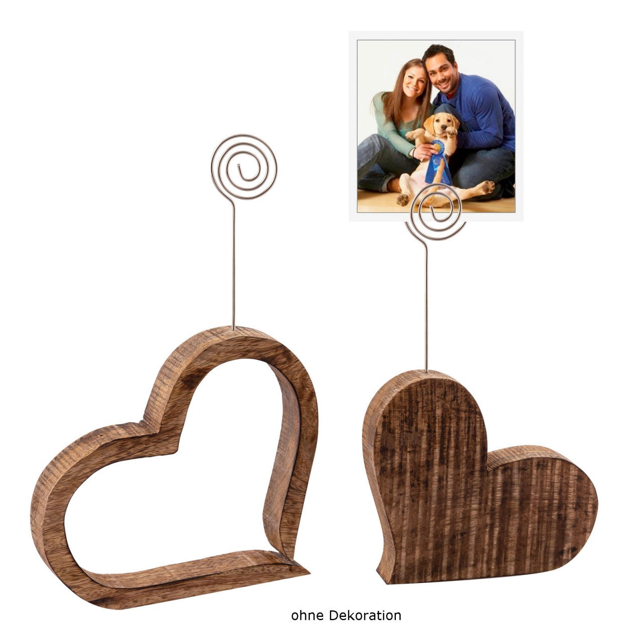 SVJ Fotolijstje  - 3 x 18 x 16 cm - Hout - Bruin - Set van 2