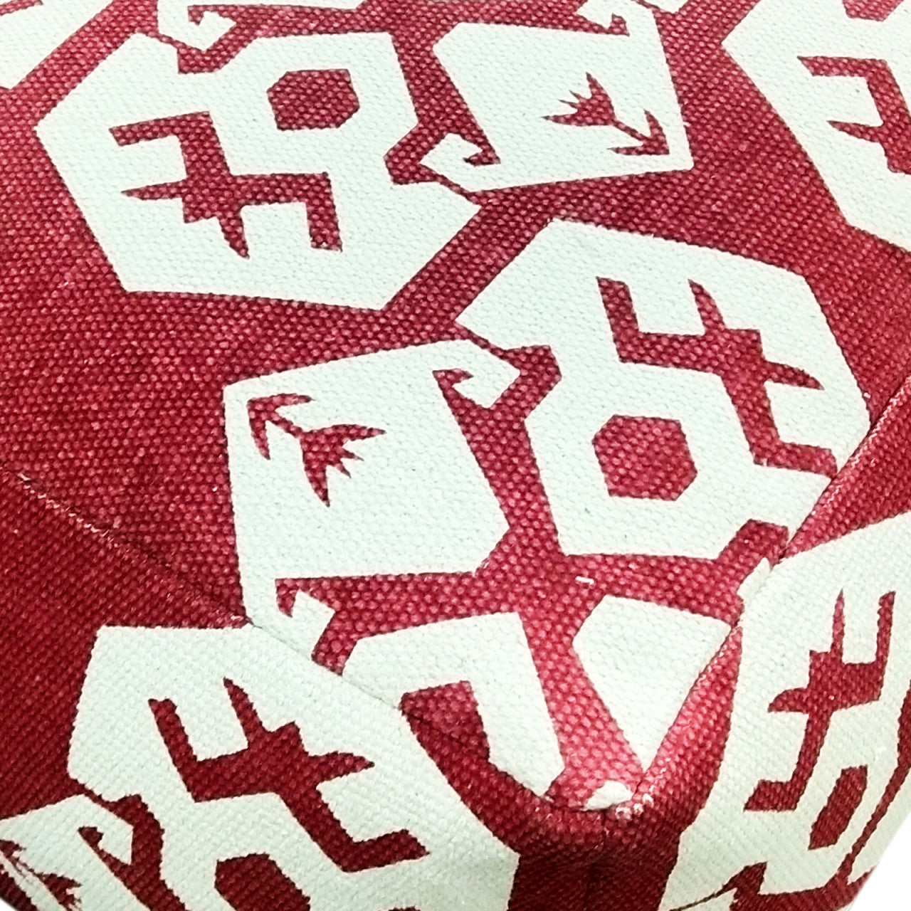 SVJ Poef Vierkant - 55 x 55 x 37 cm - Katoen - Rood