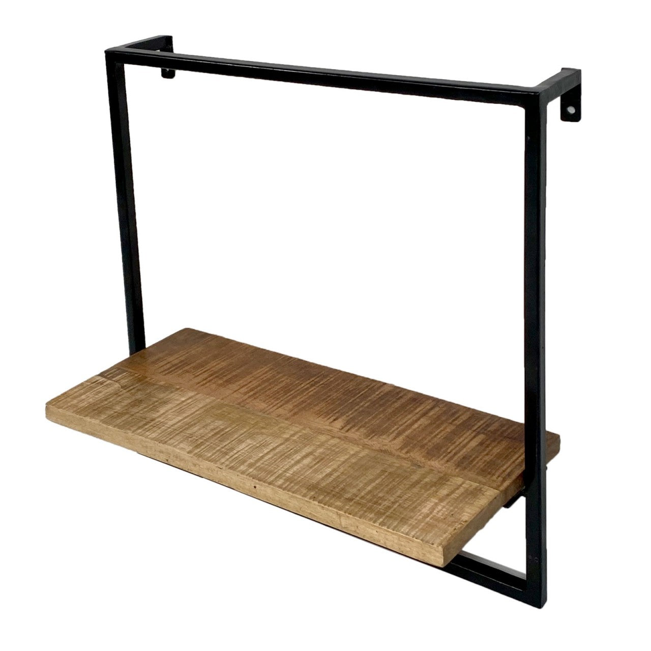 SVJ Wandrek Vierkant - 25 x 50 x 50 cm - Metaal - Zwart/Bruin
