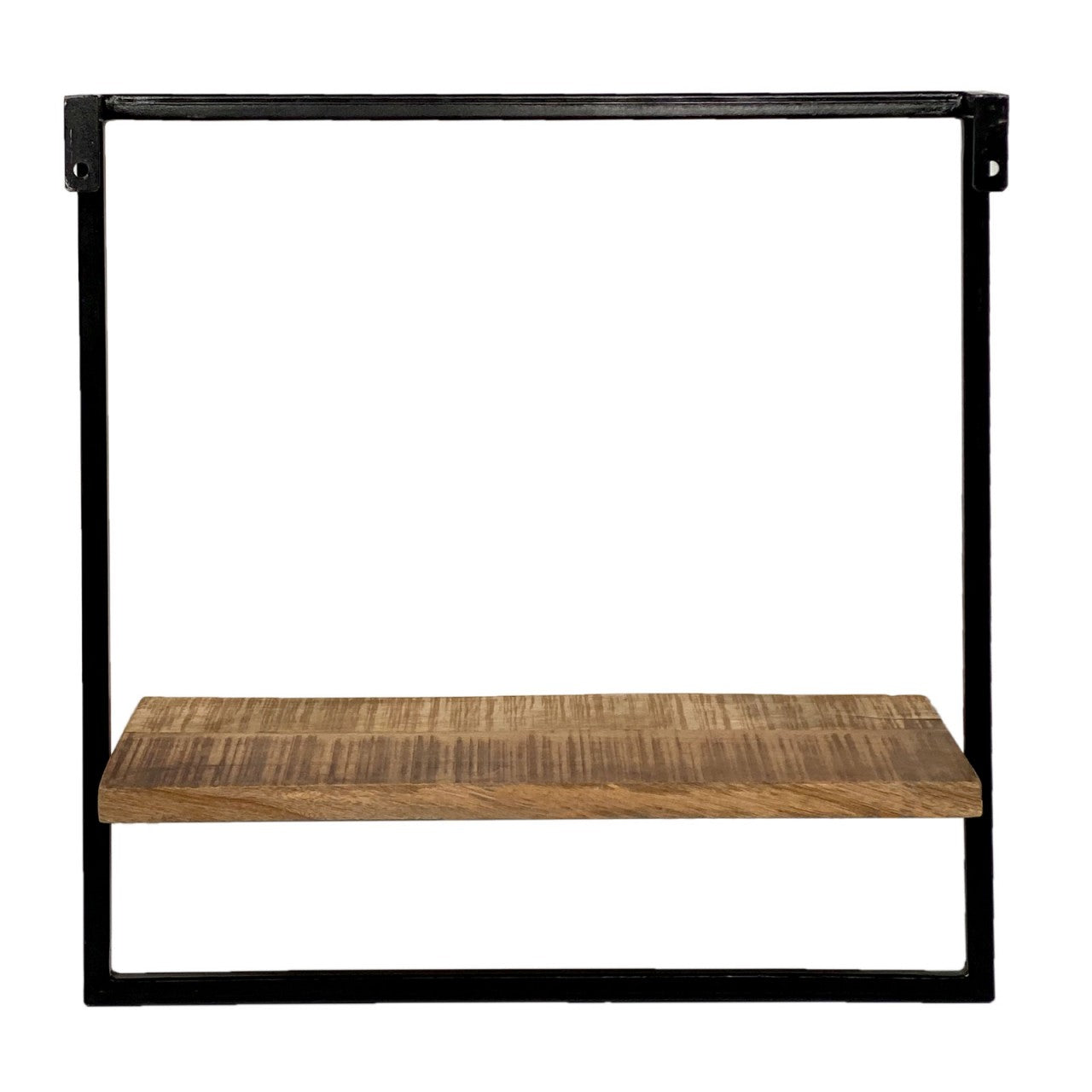 SVJ Wandrek Vierkant - 25 x 50 x 50 cm - Metaal - Zwart/Bruin