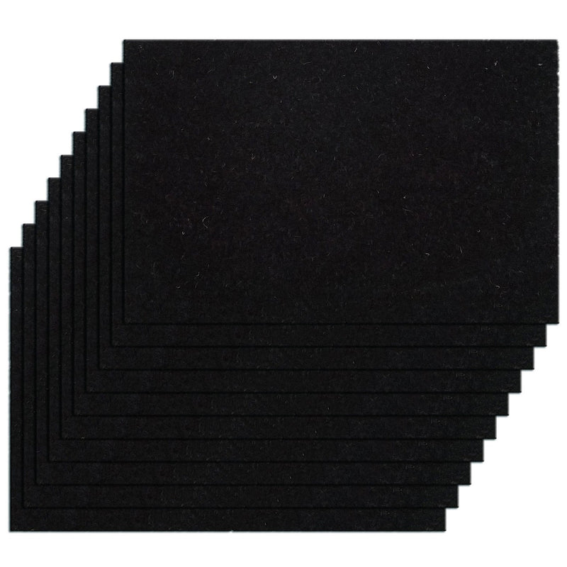 SVJ Deurmat Rechthoekig - 40 x 60 cm - Kokos - Zwart - Set van 10