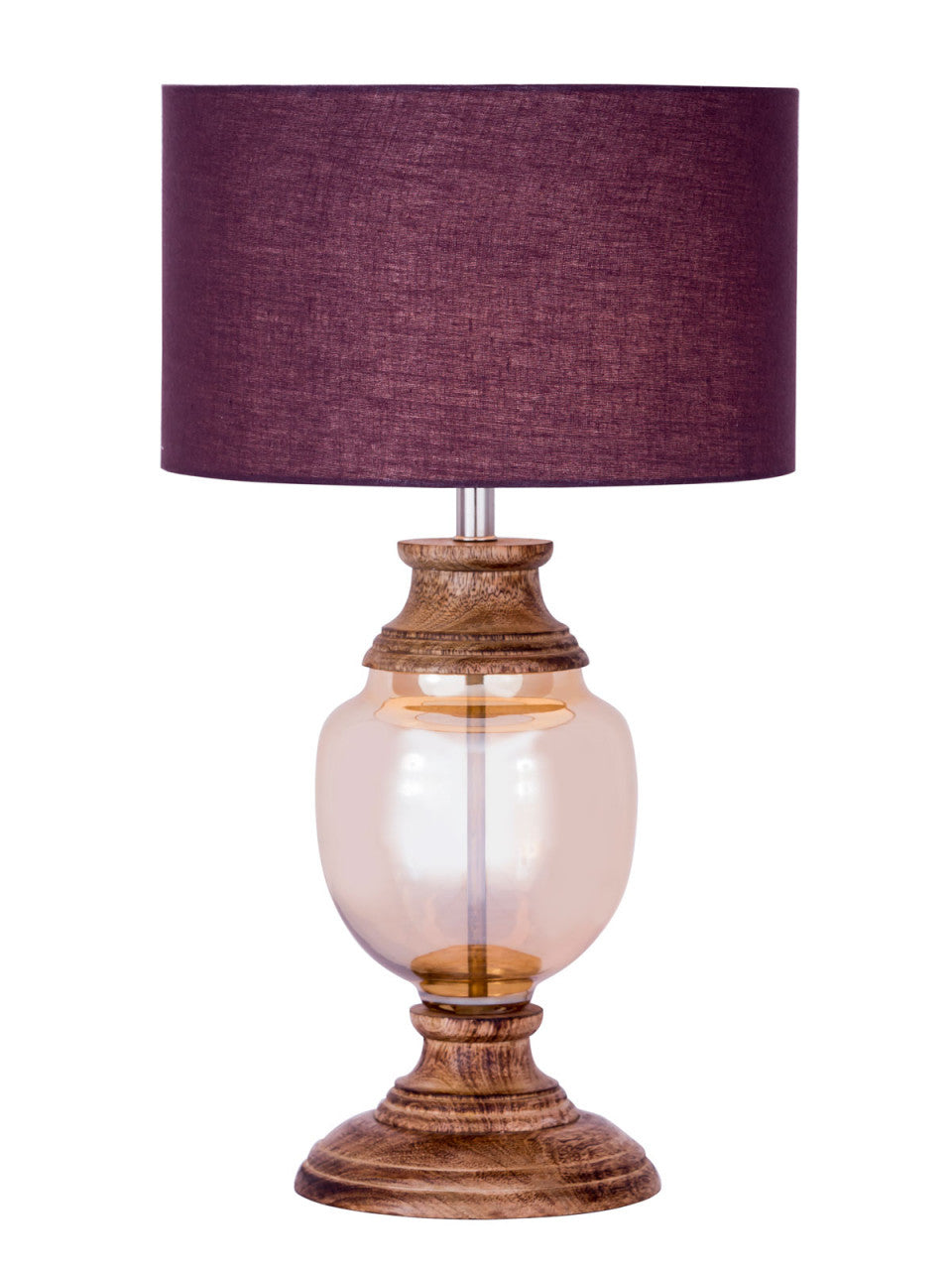 SVJ Staande Lamp Rond - 30 x 30 x 52 cm - Hout - Bordeaux