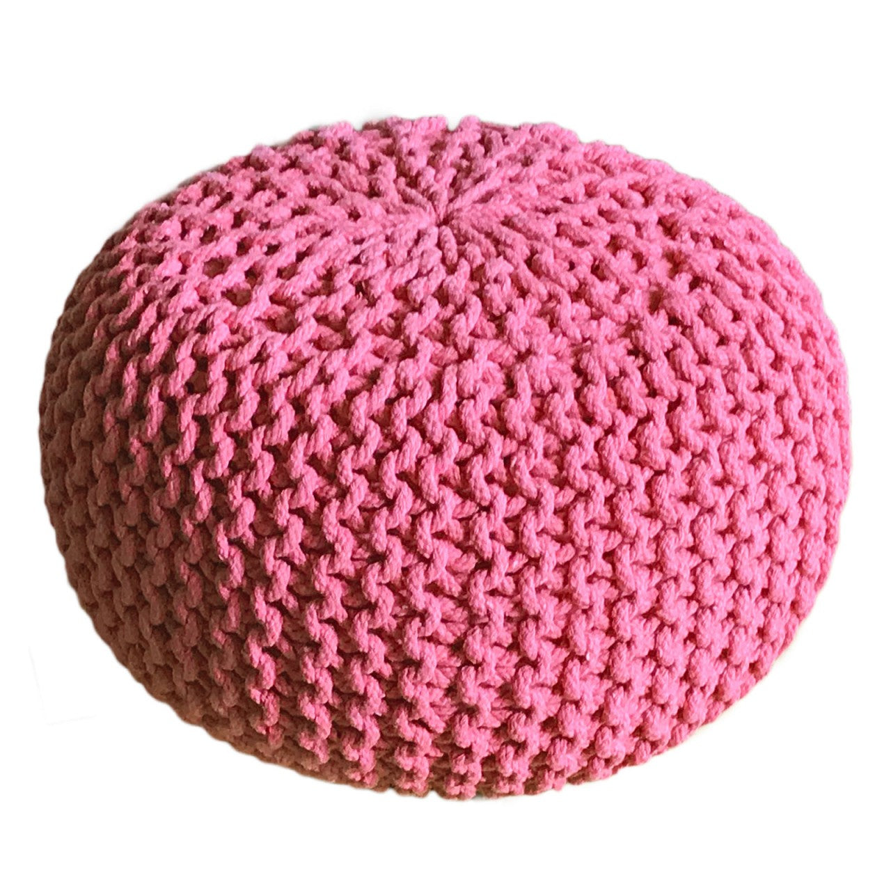 SVJ Poef Rond - 55 x 55 x 37 cm - Katoen - Roze