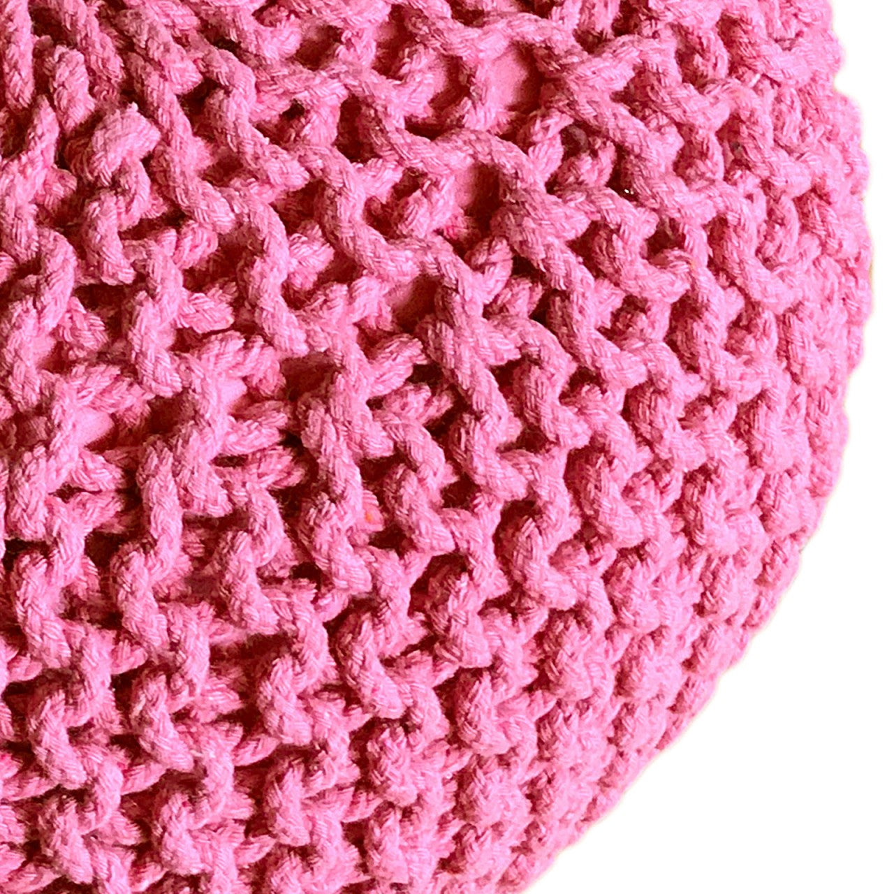 SVJ Poef Rond - 55 x 55 x 37 cm - Katoen - Roze