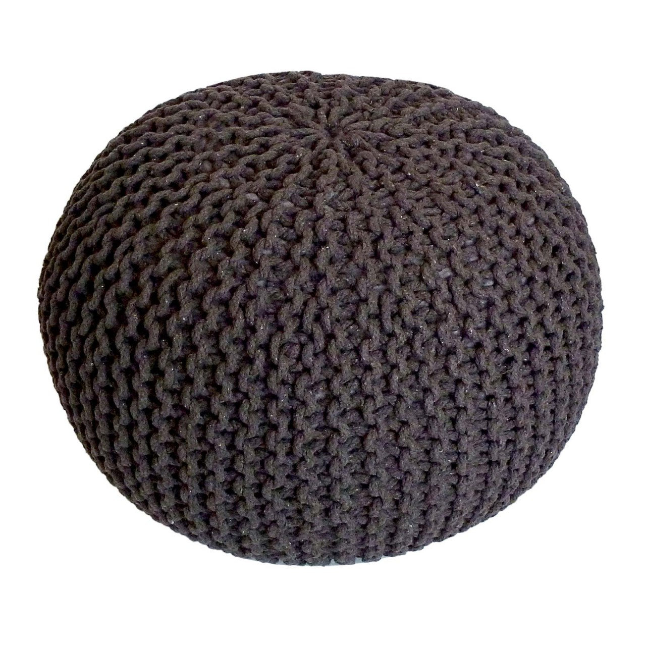 SVJ Poef Rond - 55 x 55 x 37 cm - Katoen - Bruin