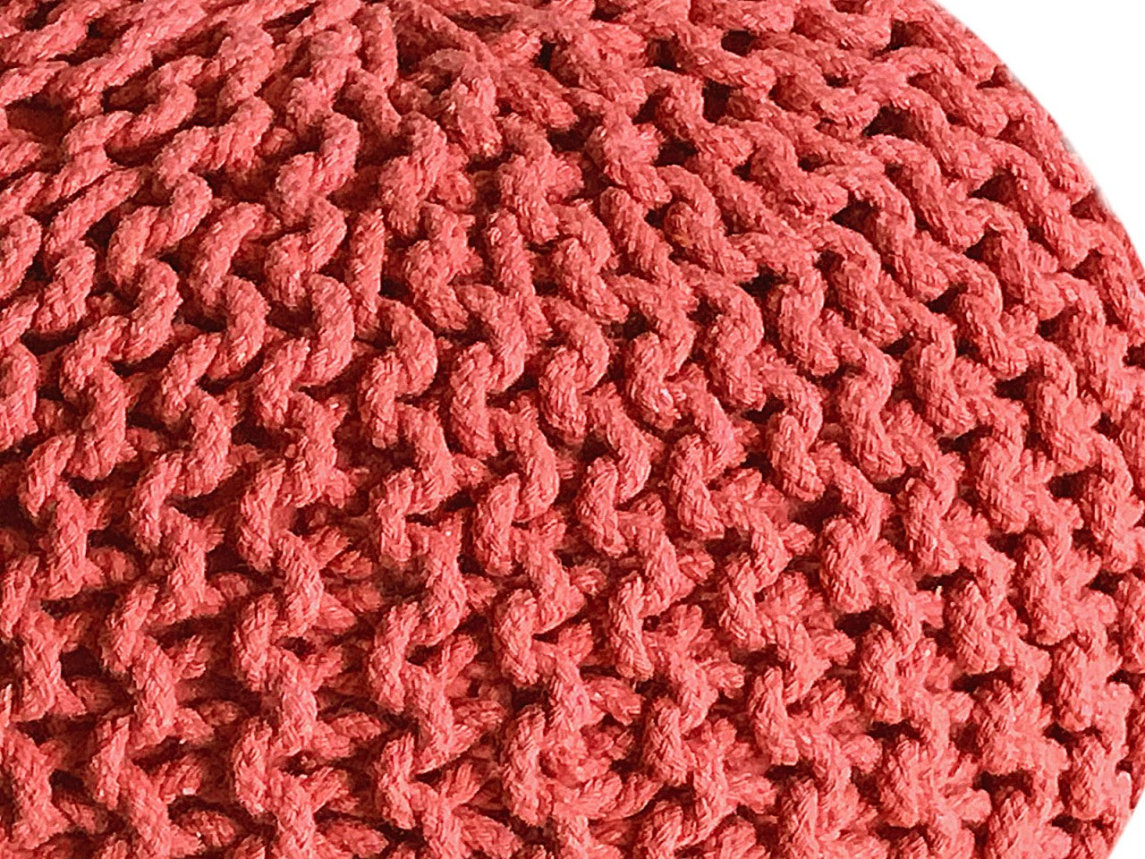 SVJ Poef Rond - 55 x 55 x 37 cm - Katoen - Oudroze