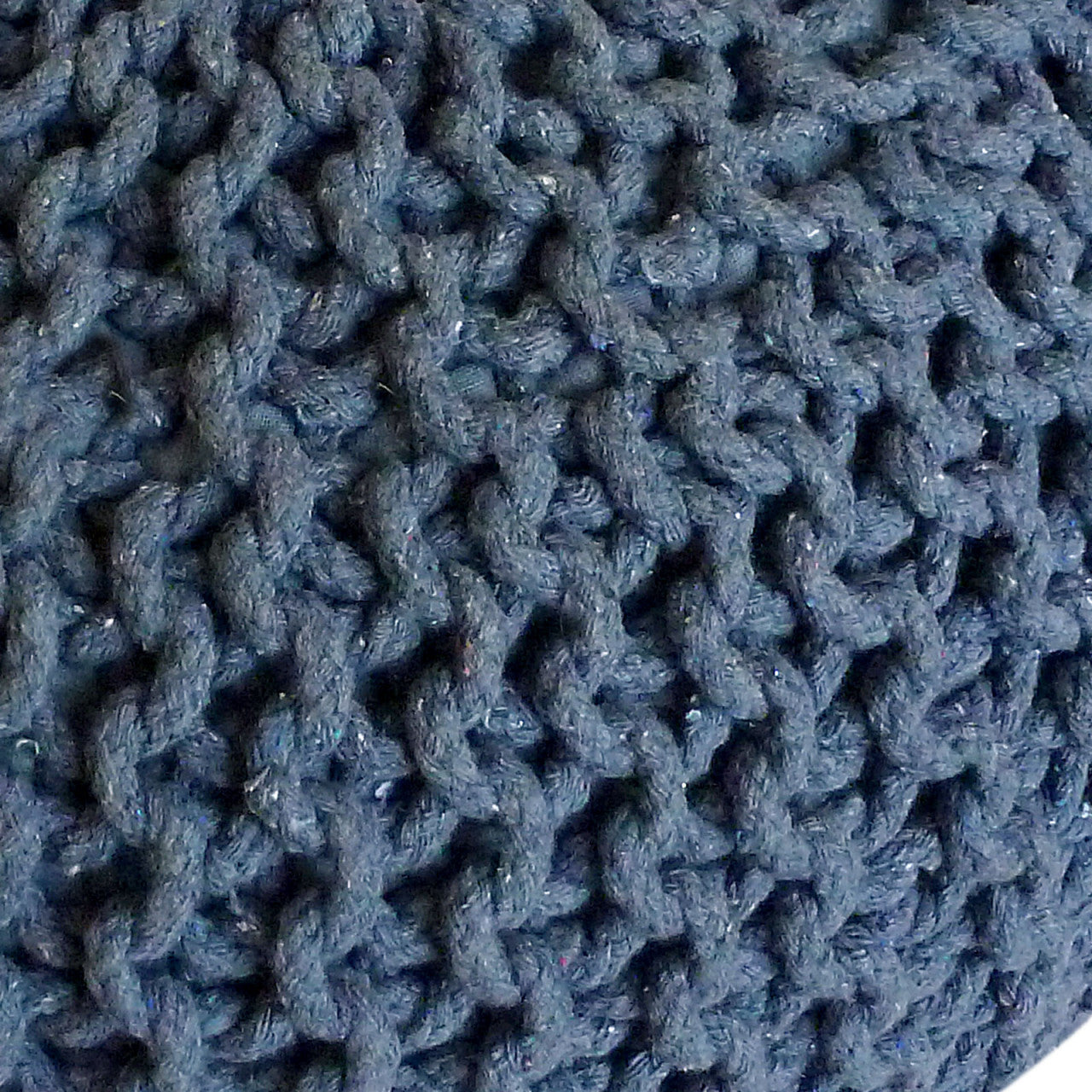 SVJ Poef Rond - 55 x 55 x 37 cm - Katoen - Blauw