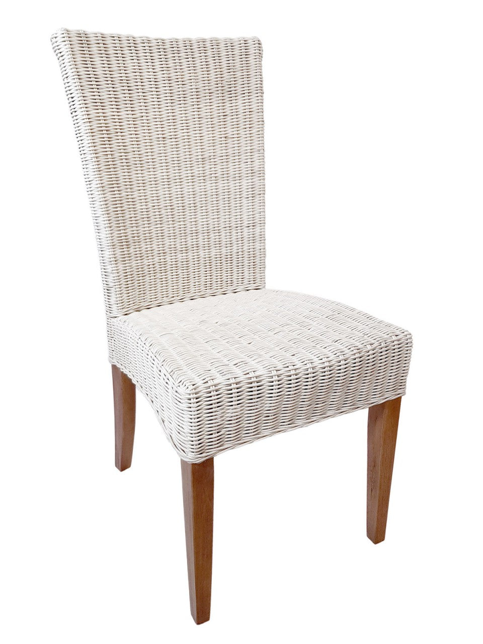 SVJ Eetkamerstoel Vierkant - 60 x 48 x 98 cm - Rotan - Wit