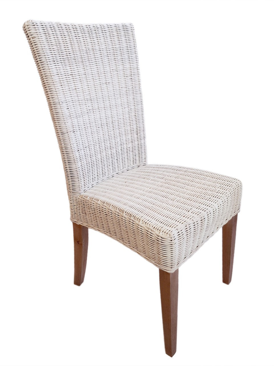 SVJ Eetkamerstoel Vierkant - 60 x 48 x 98 cm - Rotan - Wit