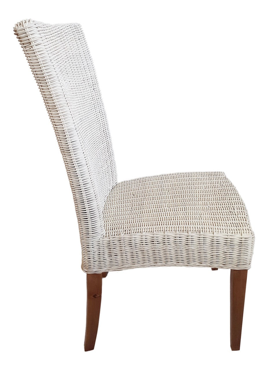 SVJ Eetkamerstoel Vierkant - 60 x 48 x 98 cm - Rotan - Wit