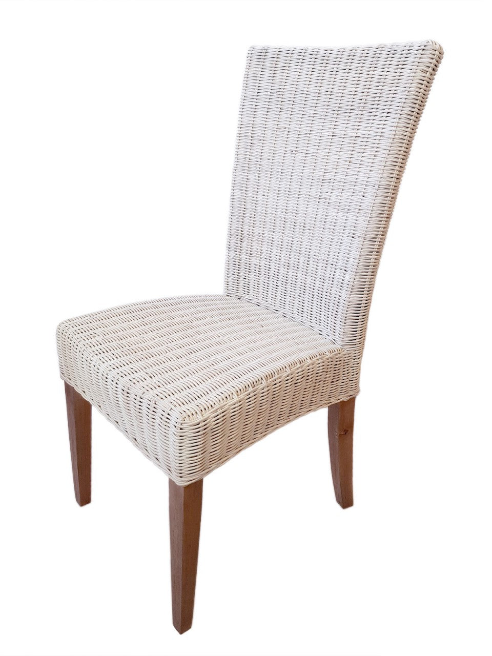 SVJ Eetkamerstoel Vierkant - 60 x 48 x 98 cm - Rotan - Wit